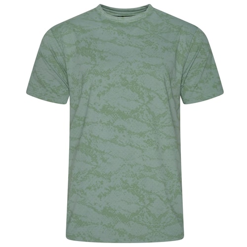 KAM Active Performance Distressed  Print Tee Sage